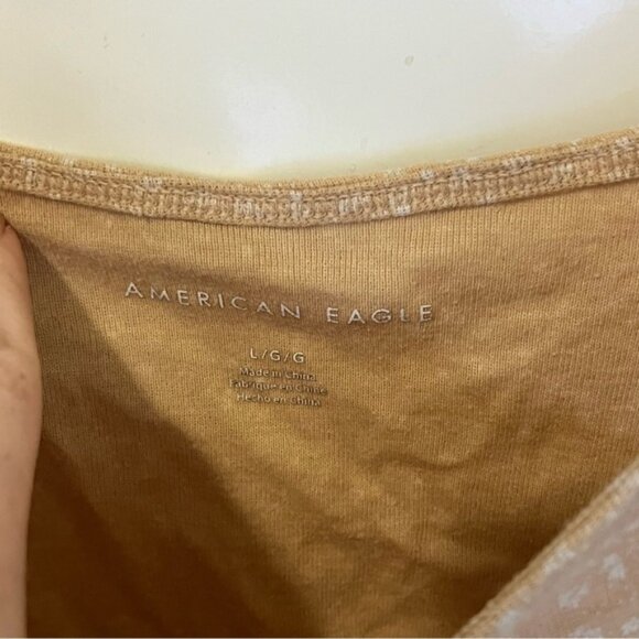 American Eagle Outfitters Cream Smocked Puff Sleeve Blouse - Picture 6 of 8